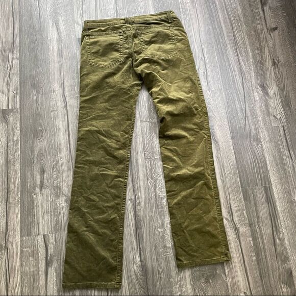 Revolve Trina Turk Olive Green Gold Velvet Jean Pants Trousers - Picture 9 of 15